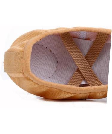 AMOSFUN Foldable Ballet Shoes for Travel & Yoga | Stretch Slipper Flat Shoes for Kids | Brown 33 - Perfect for Ballet Training & Exercises - Buy Online on GoSupps.com