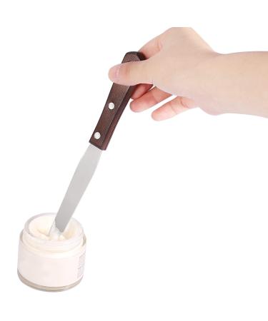 Stainless steel spatula wooden handle wax mixing applicator 2 cm wide 18.6 cm long suitable for applying or mixing wax