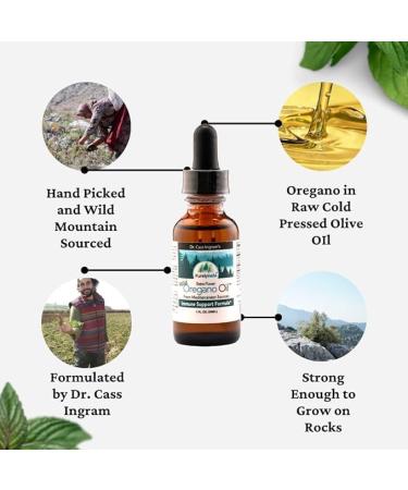 PURELY WILD Dr. Cass Ingram's Extra Power Oregano Oil from Mediterranean Sources Immune Support Supplement Oil of Oregano Drops Non-GMO Wild-Harvested 432 Servings 1 fl oz - Buy Online on GoSupps.com