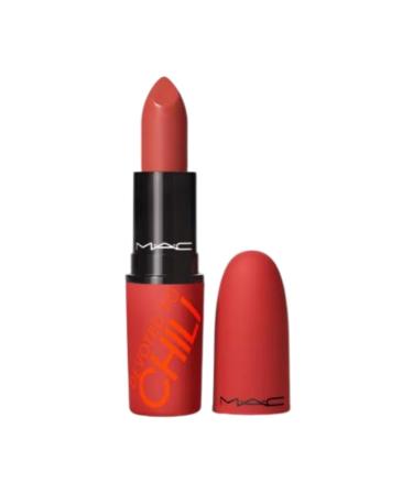 MAC Limited Edition Chili's Crew Collection Powder Kiss Lipstick - 316 Devoted To Chili (Brick Red) - 0.1 oz / 3 g