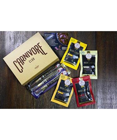 Carnivore Club Beef Jerky Box - Delicious Meat Snack Sampler Gift Basket - Buy Online on GoSupps.com