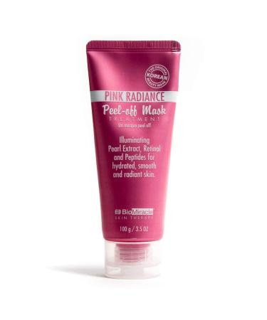 BioMiracle Pink Radiance Glitter Peel-Off Mask Treatment Peel-Off Mask Skin Care Hydrating Face Mask Illuminating Pearl Extract