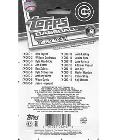 Chicago Cubs 2017 Topps Factory Sealed Limited Edition 17 Card Team Set with Kris Bryant Kyle Schwarber Plus 2016 World Series Champions - Buy Online on GoSupps.com