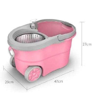 Stainless Steel Spinning Mop Bucket with Wringer Home Cleaning Kit for Hardwood Floors and Tiles to pursue happiness - Buy Online on GoSupps.com