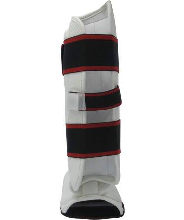 Kids Taekwondo Shin Instep Protector Leg Foot Sparring Gear Guard (XS) White X-Small - Buy Online on GoSupps.com
