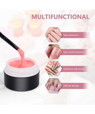 LOPHE Solid Builder Gel 15ml Nude Rose Cover Solid Builder Gel for Nail LED UV Nail Strengthener Builder Gel for Nail Nail Extend Gel False Nail Extension Builder for Home and Salon Nail Enhance - Buy Online on GoSupps.com