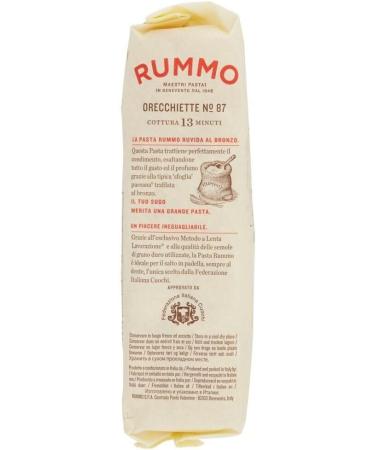  Rummo Rummo Pasta Orecchiette No. 87 Pack of 12 Italian pasta made from durum wheat semolina 500g + 1 x 330ml can of peach iced tea for yoga - Buy Online on GoSupps.com