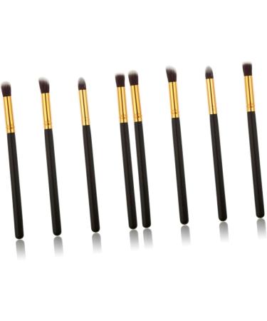 DOITOOL 8 Pcs Eyeshadow Synthetic Eye Make- up Brush Kit Eye Make-up Brush Kit Makeup Brush Small Hairbrush mediumx2pcs Black+goldx2pcs - Buy Online on GoSupps.com