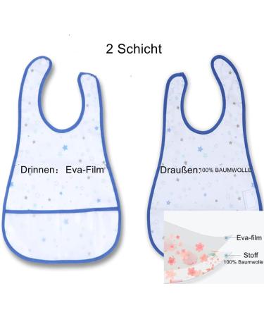 Norinori Waterproof Short Sleeve Baby Bibs - Toddler Feeding Apron with Built-in Bag | 4 Pack (6-48 Months) - Perfect for Boys & Girls - Buy Online on GoSupps.com