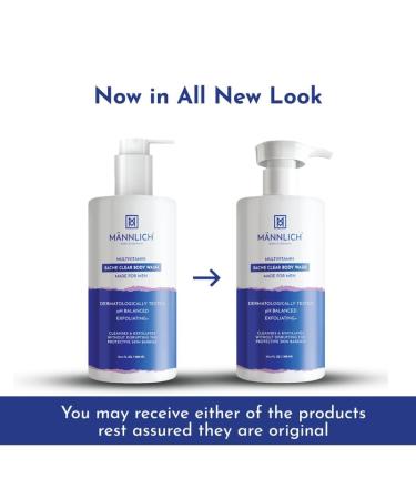 Mannlich 2% Salicylic Acid Body Acne Wash for Men - Bacne Clear Body Wash Men Shower Gel - 3% Niacinamide Prevents Body Acne, Exfoliates & Nourishes Skin 300 ml (Pack of 1) Bacne Clear Bodywash - Buy Online on GoSupps.com