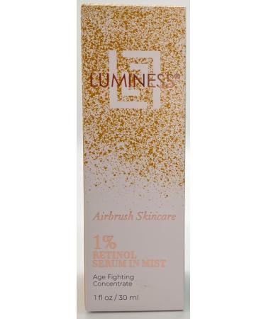 LUMINESS Anti-Aging Retinol 1% Face Serum | Brightening Airbrush Compatible Serum for Clear Skin Acne & Pores - Vitamin A & Natural Extracts - Buy Online on GoSupps.com