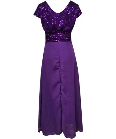 Buy Hanxiulin Women s V-Neck Glitter Mini-Line Corset Party Dress - Stylish Long-Sleeved Sequin Dress in Purple | International Shipping Available - Buy Online on GoSupps.com