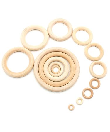 50 Natural 12mm Wooden Teething Rings for Babies | Eco-Friendly Tinker Toys & Macrame Crafts - Buy Online on GoSupps.com