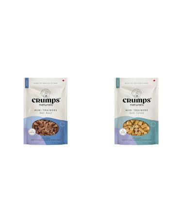 Crumps' Naturals Mt Mini Trainers Beef (Semi-Moist) (1 Pack) 300g/10.6oz & Crumps Naturals Mini Trainers Duck (semi-Moist) 4.7oz