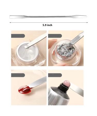 5Pcs Metal Cosmetic Spatula Set | Stainless Steel Mixer & Double-Headed Mixing Tool for Makeup Depotting | Beauty Accessories for Home Salon - Buy Online on GoSupps.com
