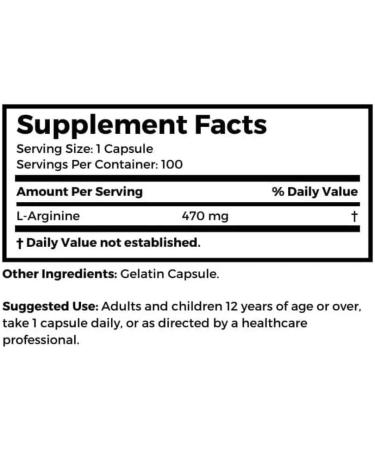 Dr. Clark Arginine, 500mg, 100 Gelatin Gelatin Capsules - Buy Online on GoSupps.com