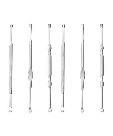 minkissy Stainless Steel Cleaner Ear Cleaners 6 Pcs Ear Wax Ear Wax Spoon Ear Picking Tool Earwax Cleaning Tool Removal Tool Ear Stainless Steel Cleaner Ear Cleaners