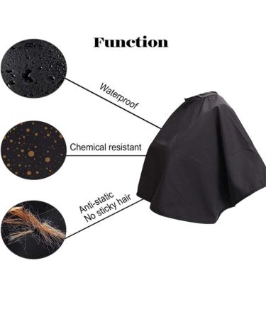 Beaupretty Waterproof Short Hair Cloak - Mini Haircut Smock & Hair Dye Apron for Home Salon - Black - Buy Online on GoSupps.com