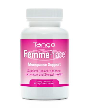 FemmePhase Advanced Menopause Support Formula: All-Natural Herbal Supplement for Hot Flashes Cramps Fatigue Night Sweats and Mood Changes (60 Vegetarian Capsules)