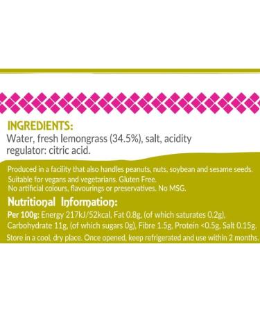  Thai Taste Thai Taste | Lemongrass in Brine | 2 x 114 g - Buy Online on GoSupps.com