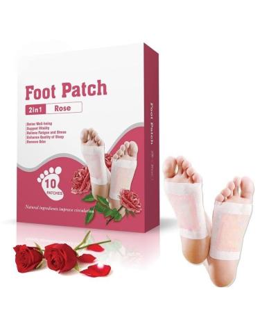 ComFlex Premium Deep Cleansing Foot Pads for Stress Relief 10 Patches (Rose)