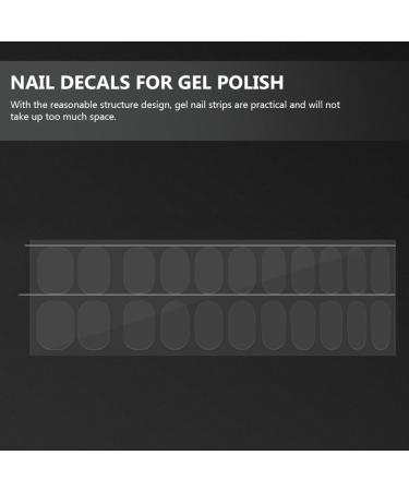 DOITOOL 15 Sheets Nail Stickers French Gel Nail Polish Strips Gel Nail Wraps Clear Gel Nail Strips Art Manicure Kit Semi Cured Gel Nail Strips Adhesive Foot Double Sided Tape - Buy Online on GoSupps.com