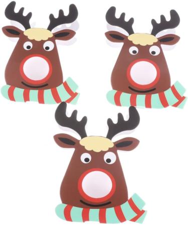  ABOOFAN ABOOFAN 75 Pieces Lollipop Card Decoration Card Lollipop Paper Christmas Message Card Christmas Lollipop Reindeer Candy Holder Chocolate - Buy Online on GoSupps.com