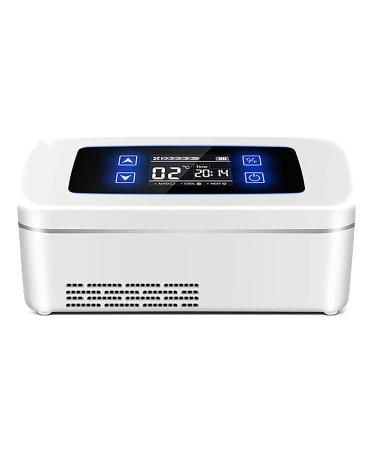 ZZBB Small Reefer Refrigerator and Insulin Cooler Portable Insulin Refrigerated Box Car Home Refrigeration Heating Medicine Small Refrigerator