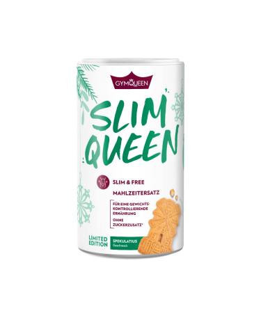 Gymqueen slim queen weight loss 420g delicious diet shake for easy weight loss meal set with vitamins and nutrients only 250 kcal per portion & without sugar additive speculatus speculatius 420 g (1 Pack)