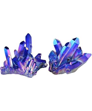 Room Decoration Natural Quartz Crystal Cluster Titanium Bismuth Electroplated Blue Stone Specimen Home Decoration Gift (Color : 120g) - Buy Online on GoSupps.com