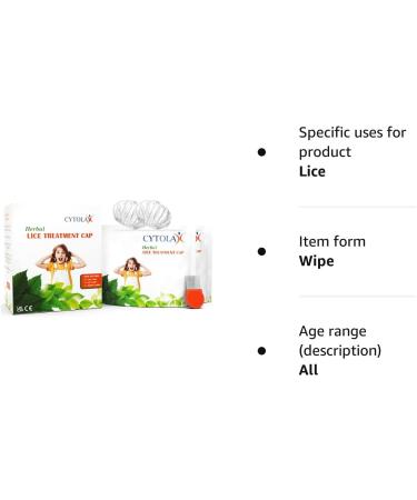 Cytolax Herbal Lice Treatment Cap | Fast-Acting Essential Oils for Headlice Nits & Eggs | Non Toxic Formula | 2 Caps + Nit Comb Included - Buy Online on GoSupps.com