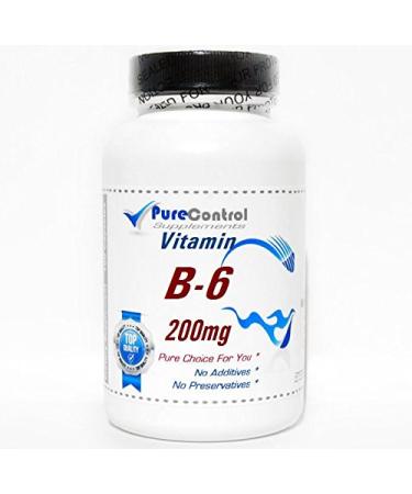 B-6 Vitamin 200mg // 100 Capsules // Pure // by PureControl Supplements