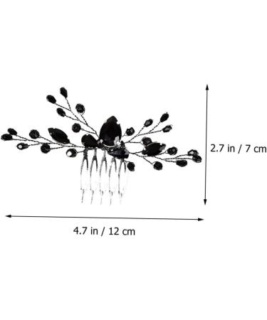 Beatifufu Black Crystal Hair Accessories Inserted Hair Comb Women Hair Accessories Women Hair Comb Elegant Headdress Fashion Insert Comb Rhinestone Hair Comb Women Insert Comb - Buy Online on GoSupps.com