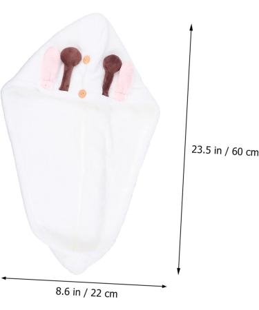 MERRYHAPY Quick Dry Hair Cap - Luxury Shower Cap & Turban in Pink Coral Fleece for Fast Drying - Ideal for Wet Hair & Bath Use (60x22cm - Buy Online on GoSupps.com