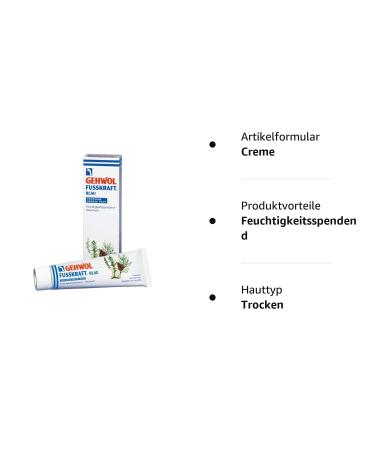 Gehwol Fusskraft Blue Foot Cream 125ml - Best Moisturizer for Dry & Rough Skin - Buy Internationally - Buy Online on GoSupps.com