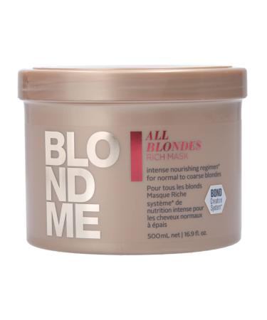 BlondMe All Blondes Rich Mask   Deep Conditioning Bond Restoring Hiar Treatment - Smoothing and Nourishing for Normal to Coarse Color Treated and Natural Blonde Hair  500 ml - Buy Online on GoSupps.com
