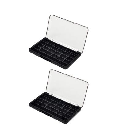 Fomiyes 2 pieces 24 eyeshadow tablet watercolor-colored palette empty eyes shadow pan foundation-blade palette empty eyes shadow pan make loose magnetic plastic travel empty box