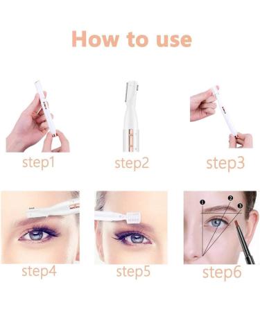 Upgraded Eyebrow Trimmer & Precision Facial Hair Remover - Battery Operated Painless Electric Razor for Face Chin Upper Lip & Peach Fuzz - International Shipping Available - Buy Online on GoSupps.com