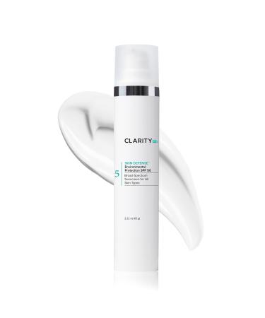 ClarityRx Skin Defense Broad-Spectrum SPF 50  Natural Plant-Based Moisturizing Face & Body Sunscreen with Zinc & Hyaluronic Acid (2.22 oz) - Buy Online on GoSupps.com