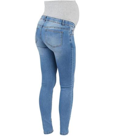 MAMALICIOUS Women's Mlono Slim Jeans - 27W/32L Washed Light Blue Denim - Buy Online on GoSupps.com