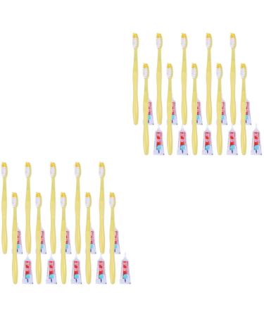 Minkissy 20 STK Travel toothbrush and toothpaste toothbrush travel set travel toothbrush set toothbrush set in travel sizes toothbrush in travel tissue travel toothbrush travel kit disposable 1 piece (1 Pack) such as imaginedx2stk
