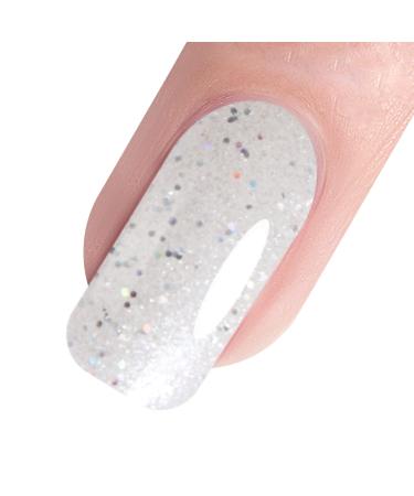 Vishine Glitter White Gel Nail Polish - Soak Off UV LED Lacquer for Professional Manicure - 0.5 Fl Oz - Buy Online on GoSupps.com
