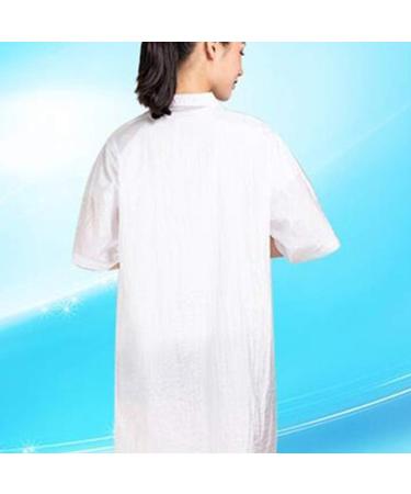 Lurrose hair cover aprons for men jackets men s vest hairdresser apron Salon Robes for Client hair dye jacket Stylist work uniform hair stylist jacket cloak Spa men and women white L White - Buy Online on GoSupps.com
