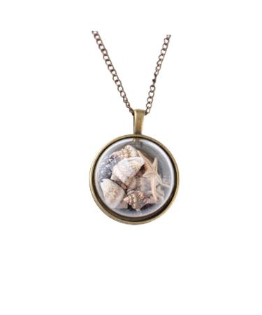 VALICLUD Necklaces Glass Pendant Chain Choker Womens Necklace Women Necklace Jewelry Conch X600