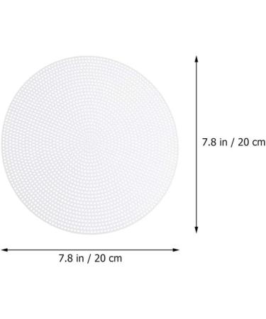 10Pcs Clear Plastic Canvas Mesh Sheets - DIY Round Mesh 20cm/7.8in (White) - Buy Online on GoSupps.com