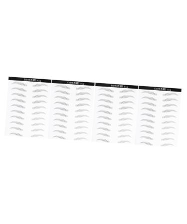 Housoutil Eyebrow Stickers 4 Sheets Pairs 4d Imitation Eyebrow Black Sticker Simulation Eyebrow Artificial Makeup Tools 6d