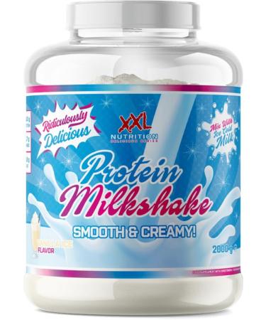 XXL Nutrition - Protein Milkshake - 100% Milkshake taste experience whey and casein combination natural ingredients - 750 grams - vanilla ice cream 750 grams