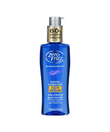 Keratin Corrective Hair Serum by Zero Frizz - Detangle, Nourish and Tame Frizz for Dry and Damaged Hair - Vitamins and Proteins Help Hydrate and Smooth for Silky Soft and Shiny Hair 5 Ounce (Pack of 1)