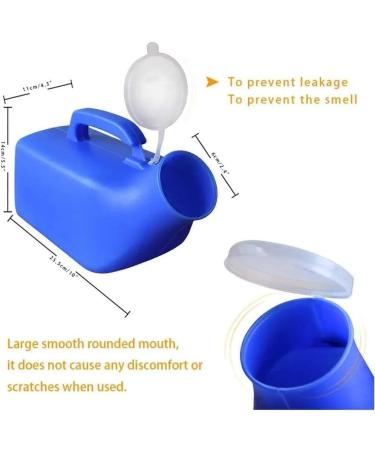 Urinals for Men 2000ml Thick Plastic Mens Bedpan with Lid - Spill Proof Campin Urinary Pee Male Urinal W2J6 - Buy Online on GoSupps.com