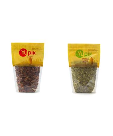 Yupik Jumbo Pecan Halves Nuts 1Kg & Organic Pumpkin Seeds (Aa) Non-GMO Vegan Gluten-Free 1Kg 1 kg (Pack of 1) Nuts + Pumpkin Seeds 1 kg (Pack of 1)